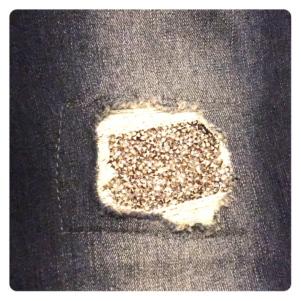 NWT 🌺 MUDD GLITTERED SKINNY BOOT JEANS GIRLS 10 - Picture 5 of 8